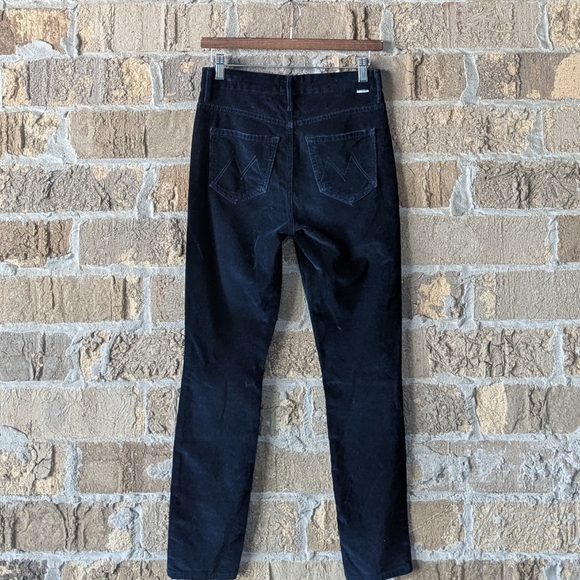 MOTHER High Waisted Looker Corduroy Pants Hopscotch Deep Blue Size 25 - Picture 4 of 12